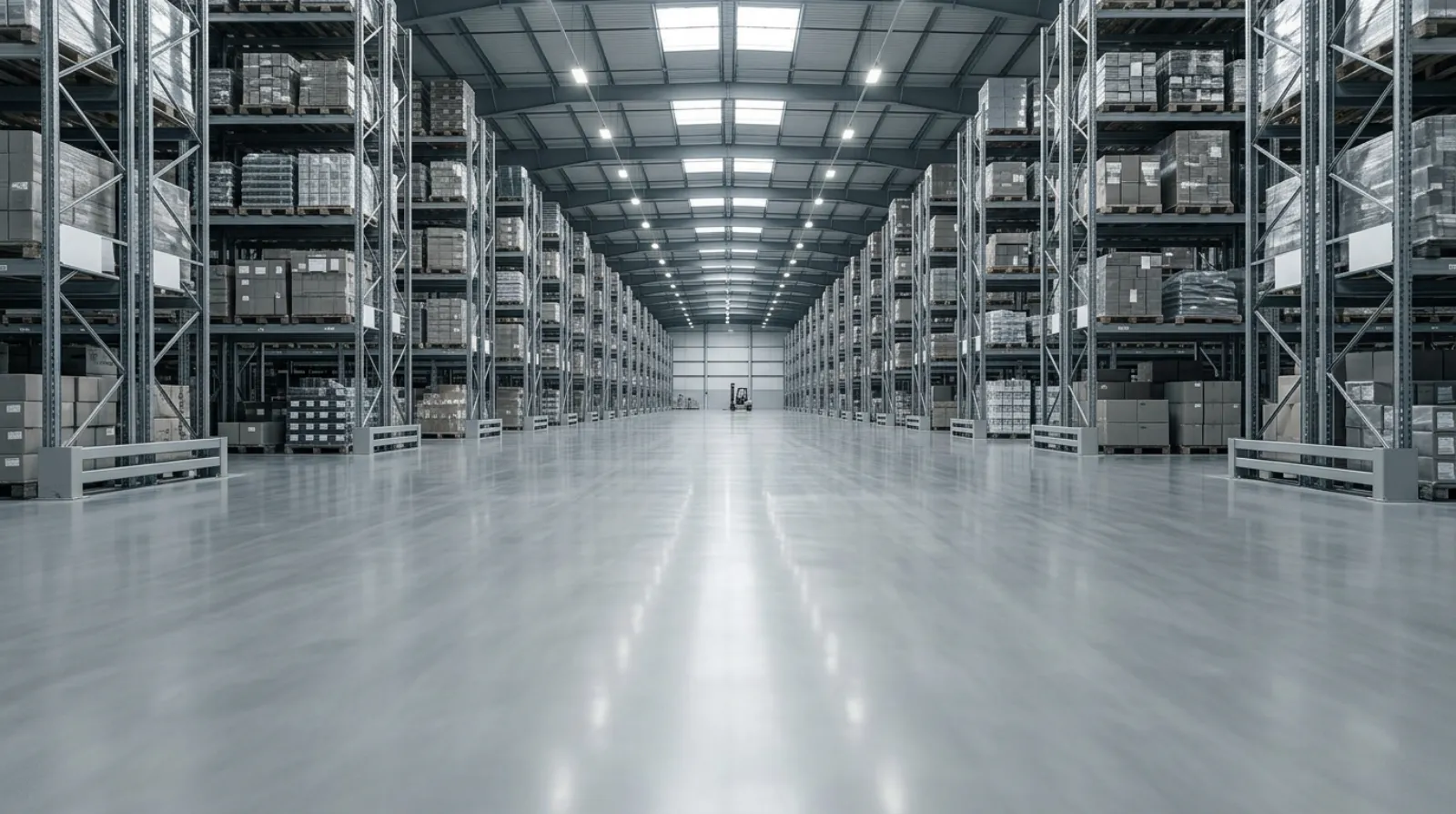 Lantai gudang logistik 12.000 m² di Cikarang dengan YK Floor Hardener Pebble Grey